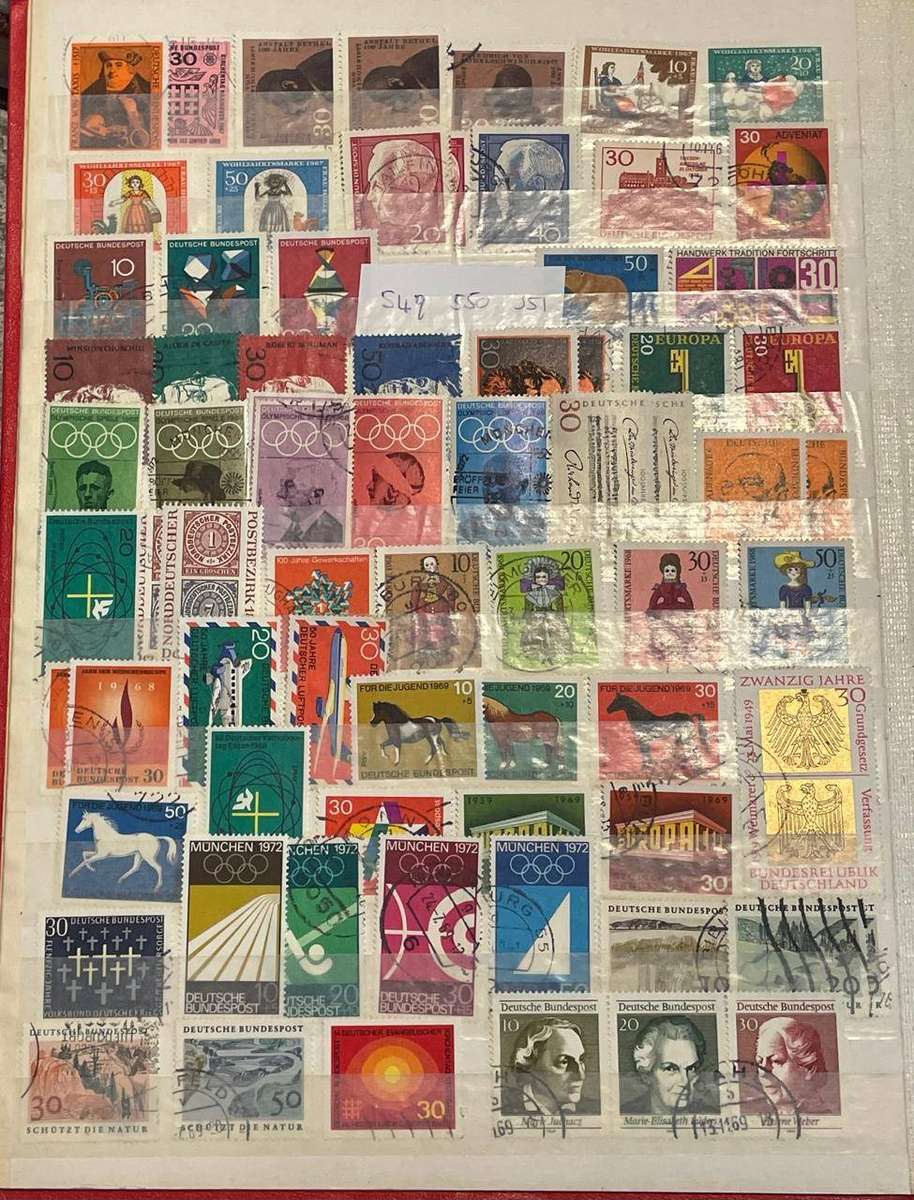 GERMANY BUNDES POST FROM 1964 TO 1975 SINGLES NOT COMPLETE