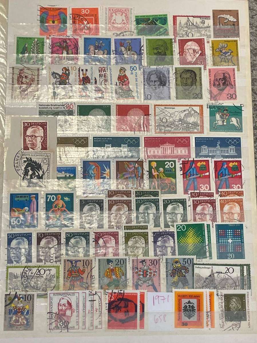 GERMANY BUNDES POST FROM 1964 TO 1975 SINGLES NOT COMPLETE