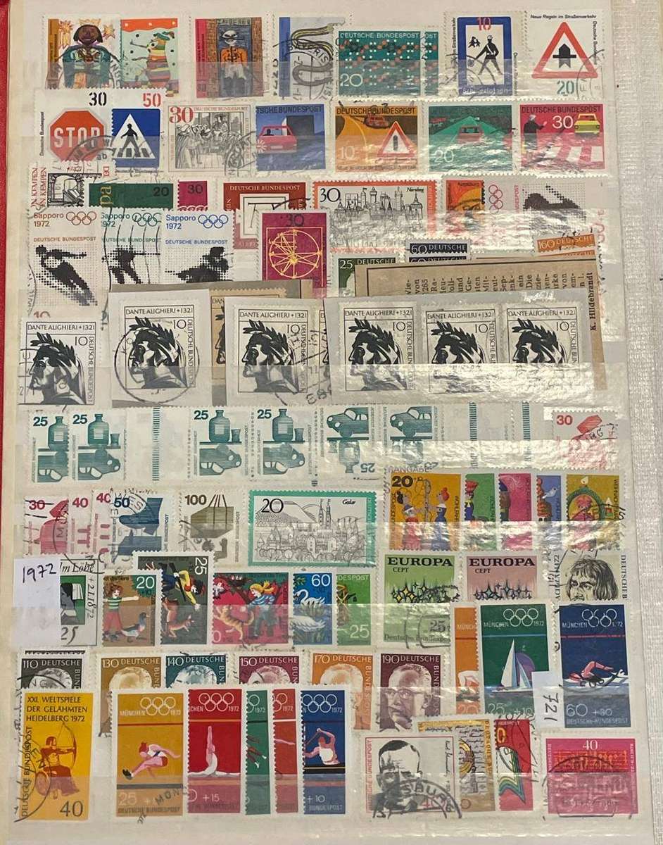GERMANY BUNDES POST FROM 1964 TO 1975 SINGLES NOT COMPLETE