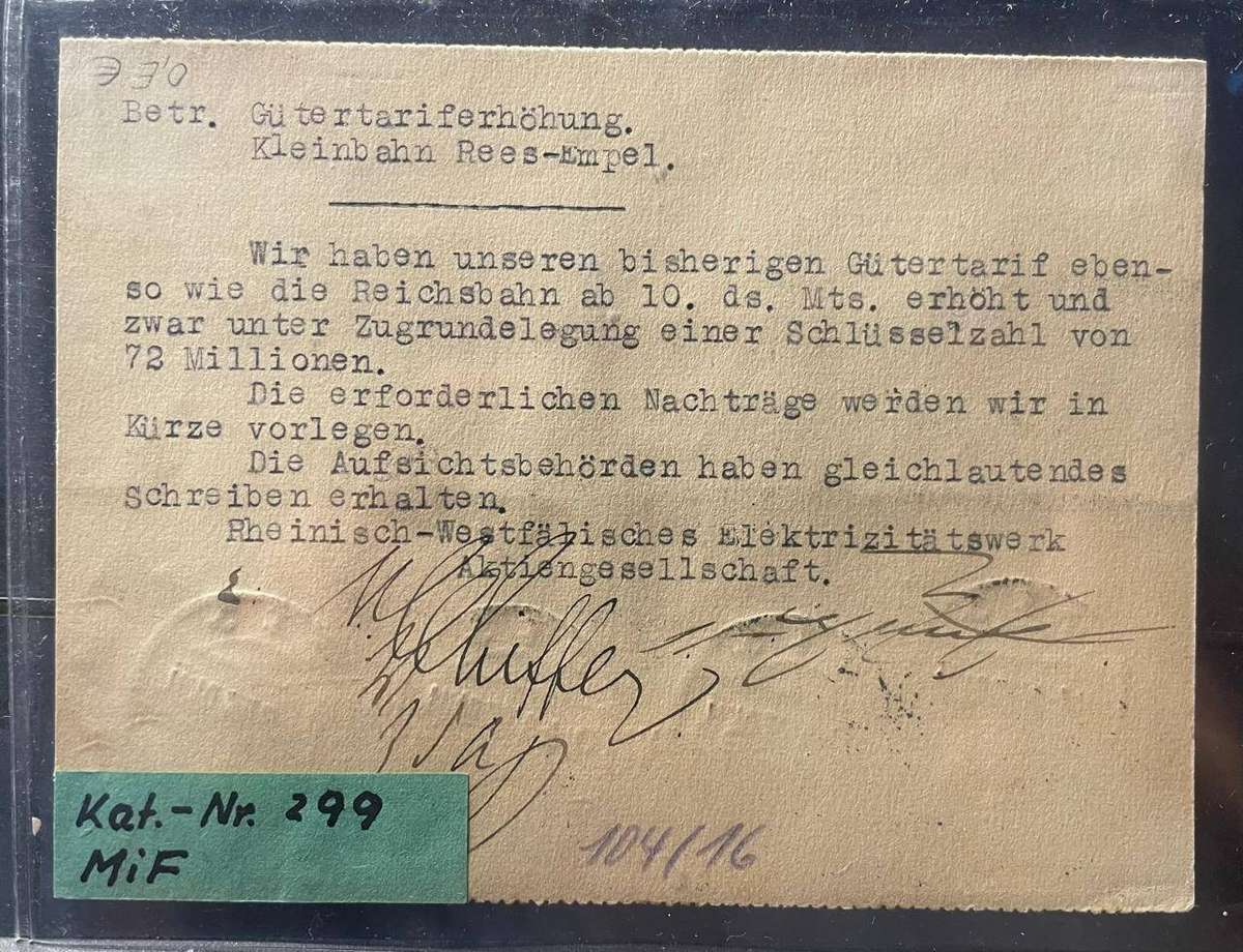 GERMANY 1923 COVER - E32.00 EURO / R650 DUSSELDORF ELECTRICITY DEPT