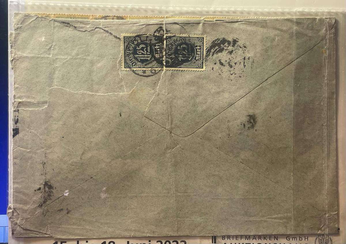 GERMANY DIENSMARK COVER - CV 90 EURO + / R2000 - 1922 COLOGNE LANDESAMT TO COBLENZ