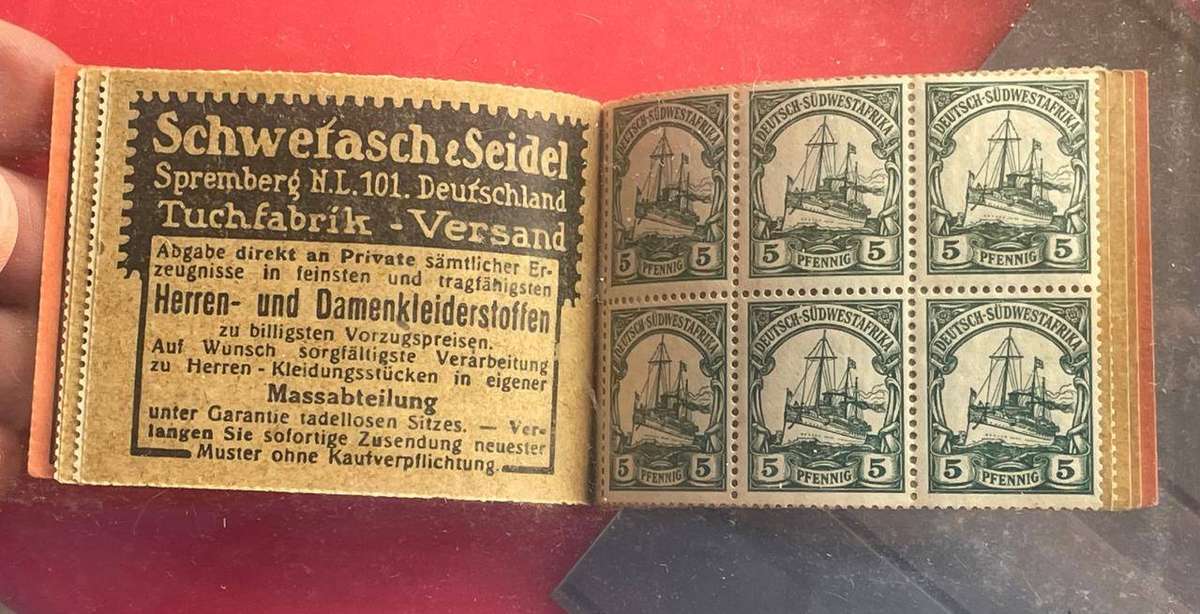 GERMANY - 1913 GSWA ORIGINAL BOOKLET C - COMPLETE MINT WITH ADVERTISEMENTS