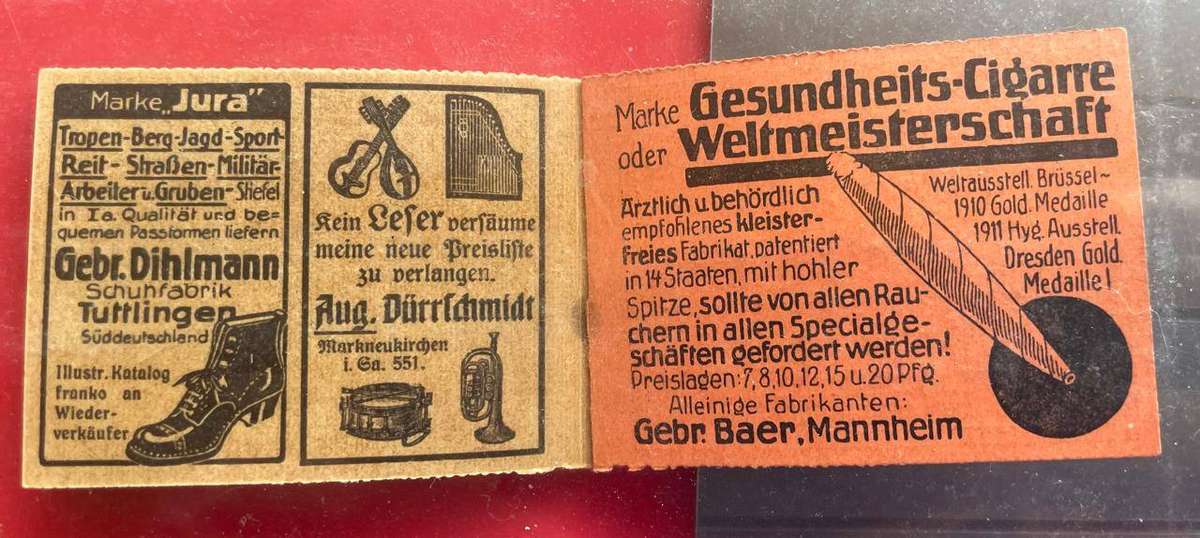 GERMANY - 1913 GSWA ORIGINAL BOOKLET C - COMPLETE MINT WITH ADVERTISEMENTS