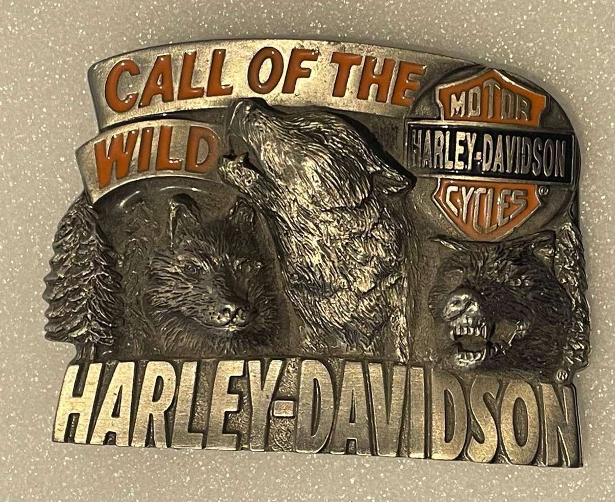 HARLEY DAVIDSON BELT BUCKLE 1994 BARON USA "CALL OF THE WILD" - UNUSED LIKE NEW!