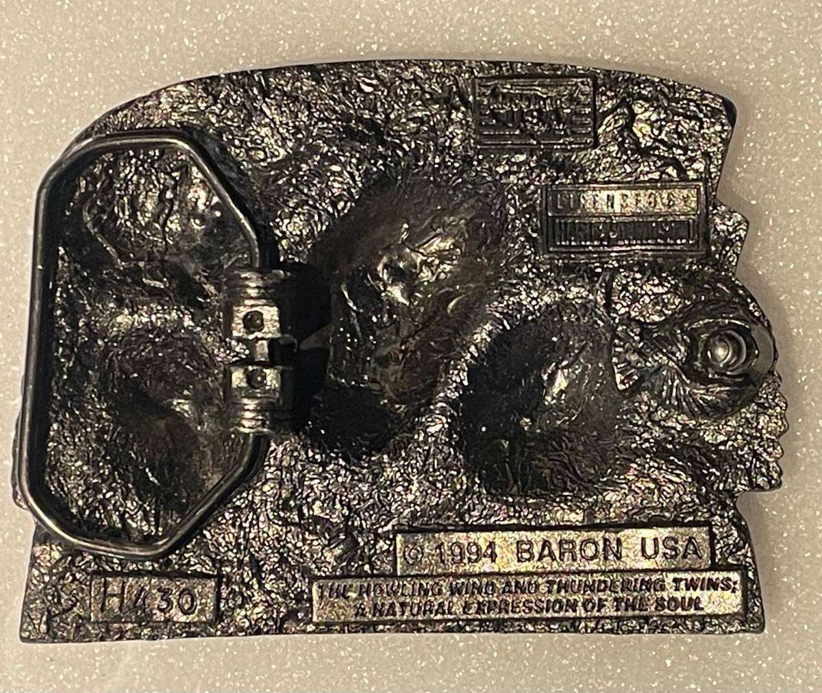 HARLEY DAVIDSON BELT BUCKLE 1994 BARON USA "CALL OF THE WILD" - UNUSED LIKE NEW!