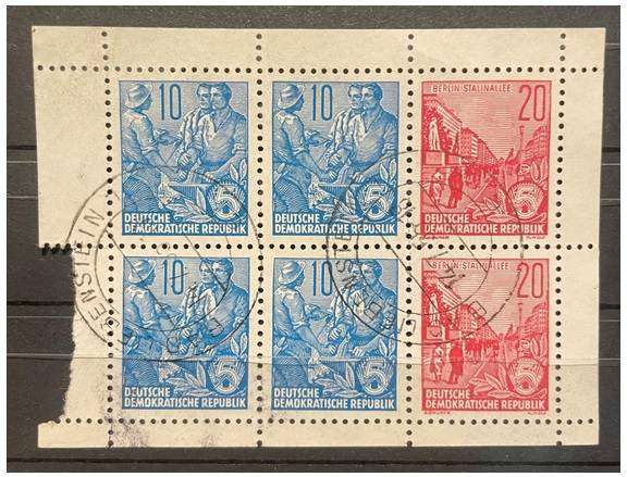 DDR EAST GERMANY - Mi. #H-Blatt 4A MNH & H-Blatt 6 Used booklet stamp panes! CV 115.00 EURO / R2375