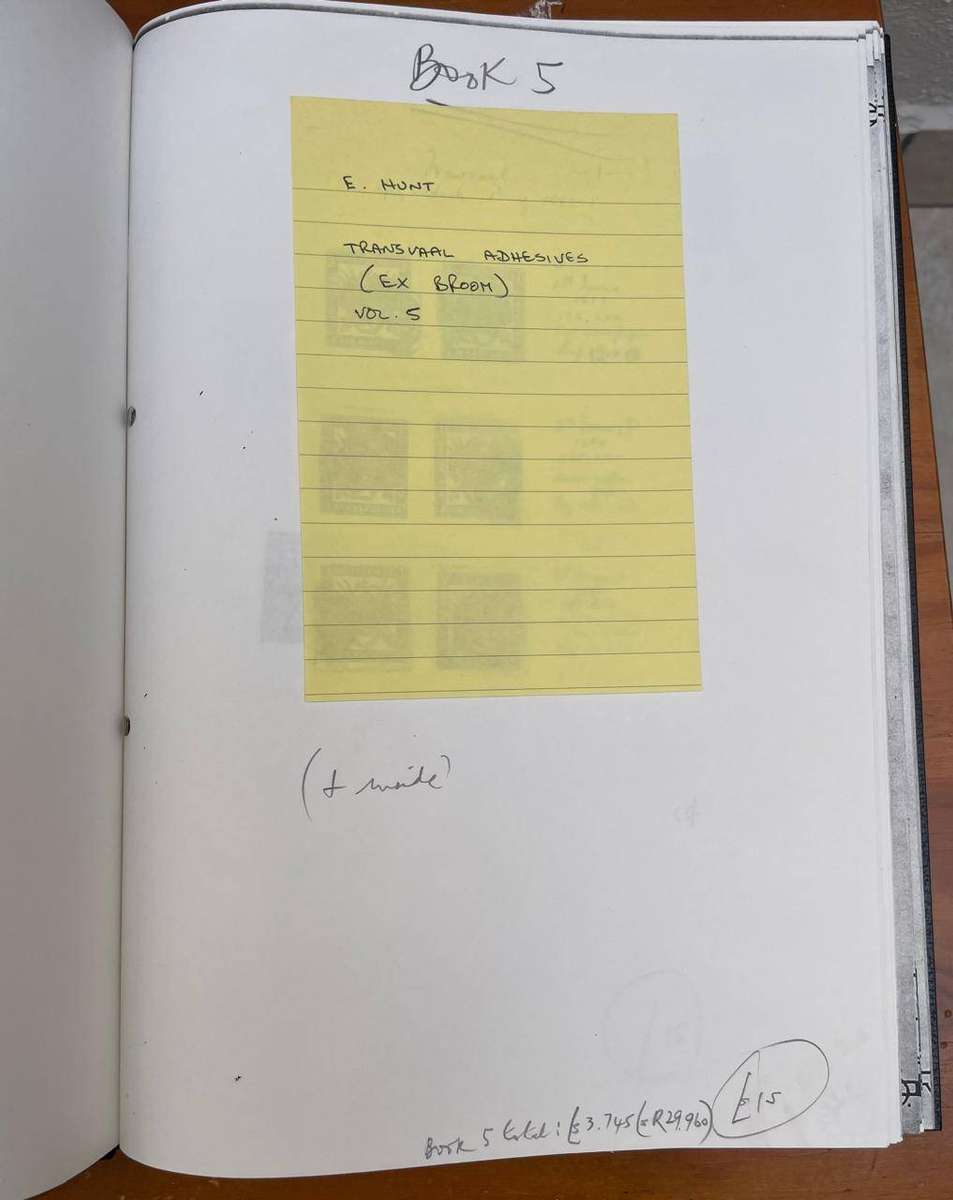 ZAR / TRANSVAAL: E. HUNT - TRANSVAAL ADHESIVES STAMPS 4 X REF. BOOK - PART 2-5 [4 REFERENCE BOOKS]