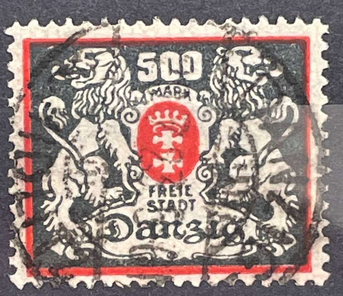 GERMANY DANZIG 500 MARK COA USED Mi. 120 CV R750