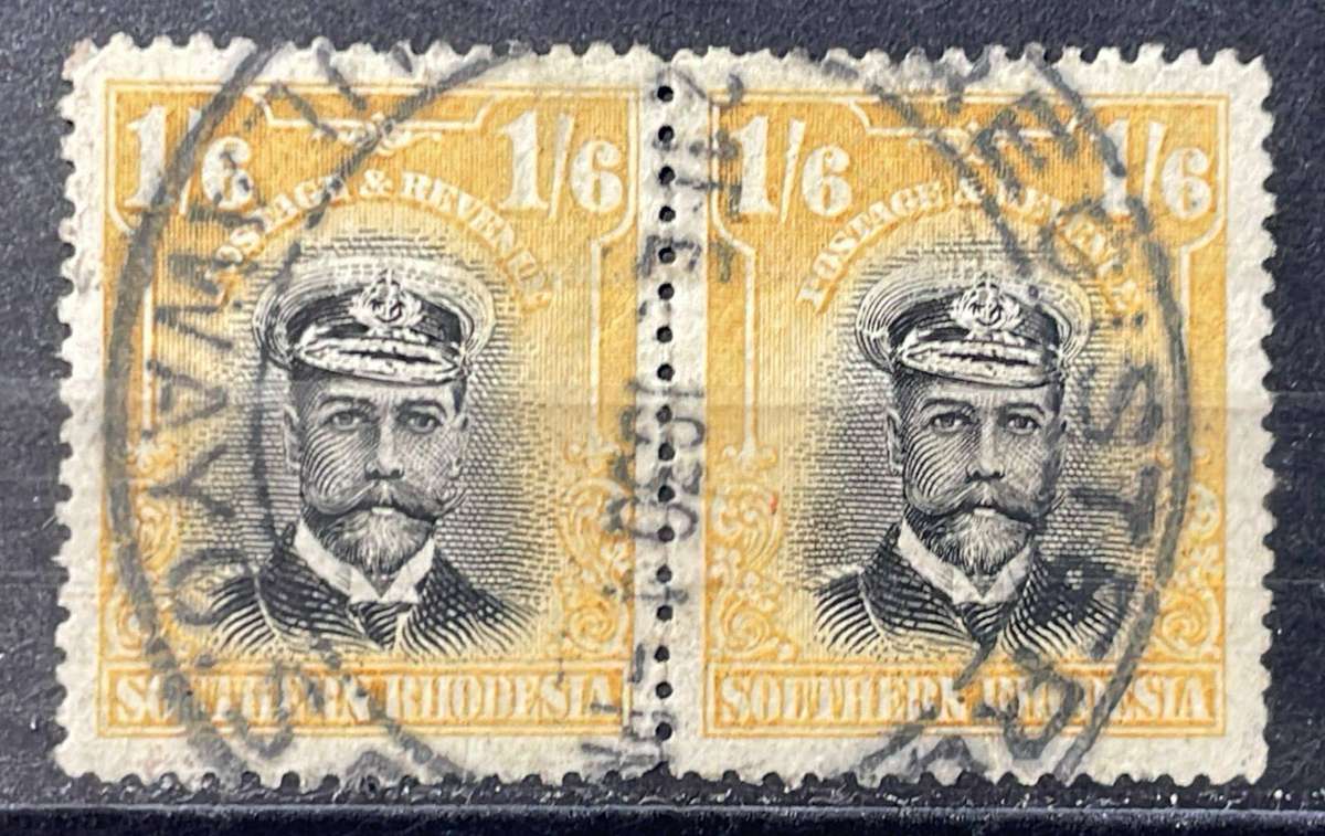 S. RHODESIA - KGV 1/6 SACC 11 - PAIR USED