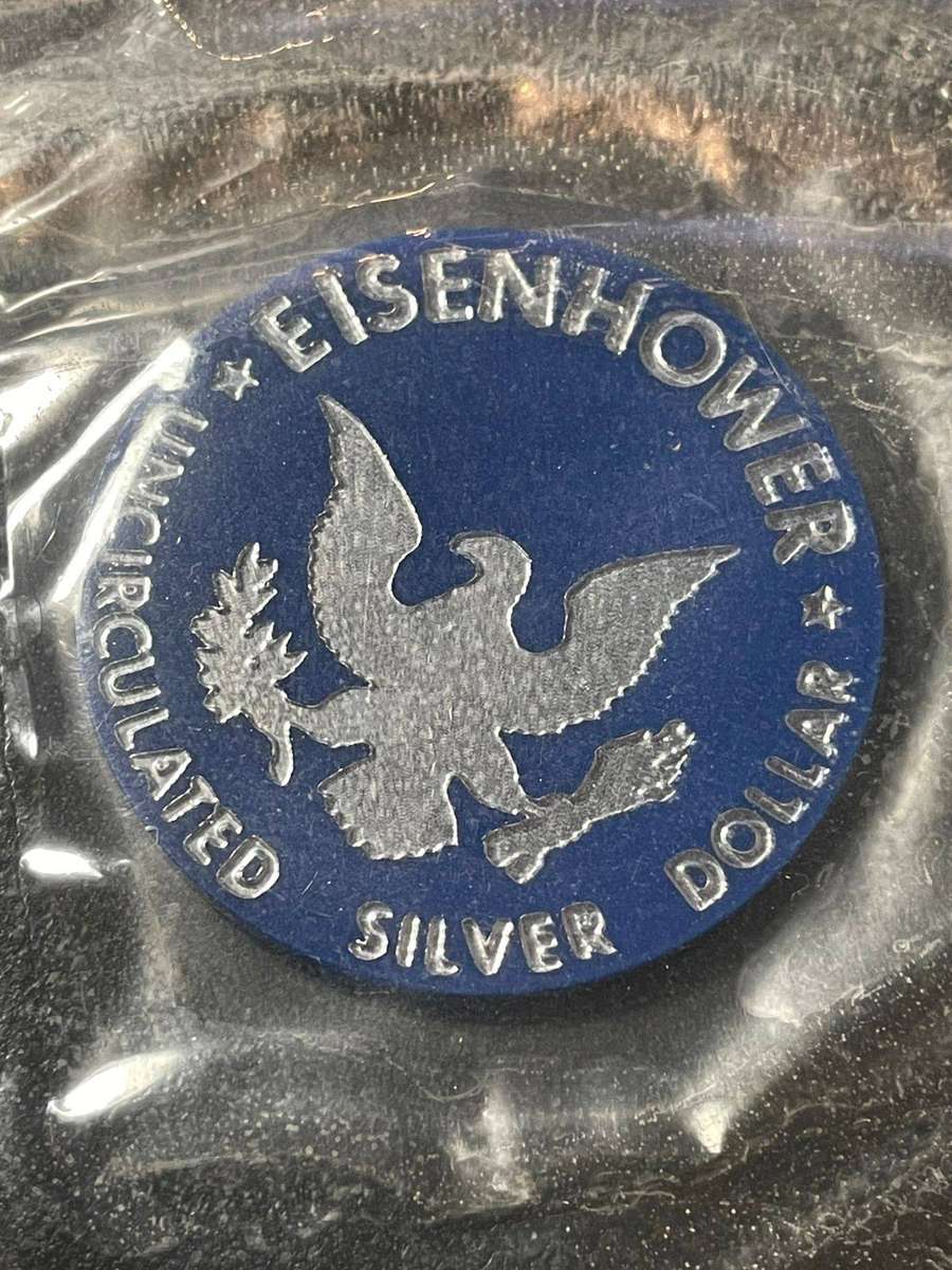 USA 1971 UNC MINT EISENHOWER 40% SILVER DOLLAR WITH PRESENTATION PACK
