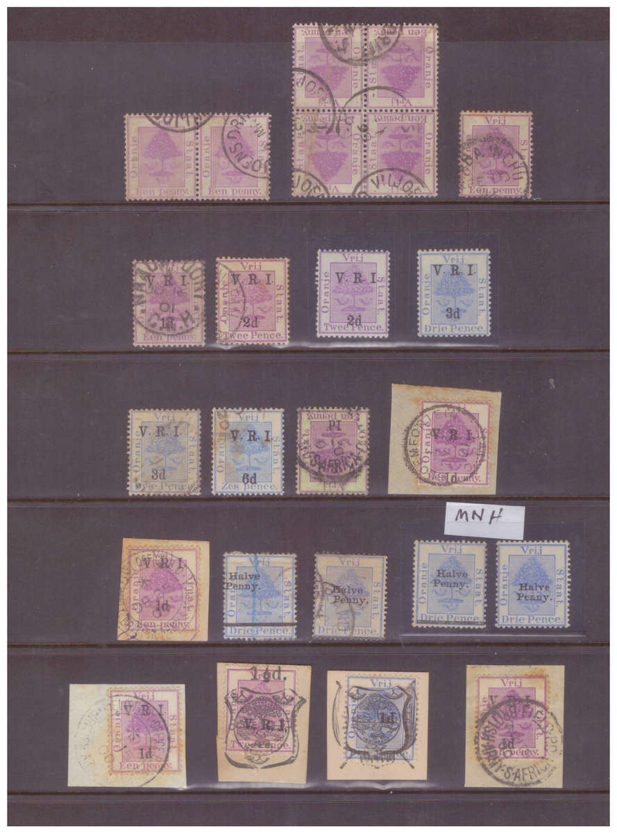 OFS - BRITISH OCC. OVERPRINTS VILJOENSDRIF / ARMY PO CANCELS  MINT & USED