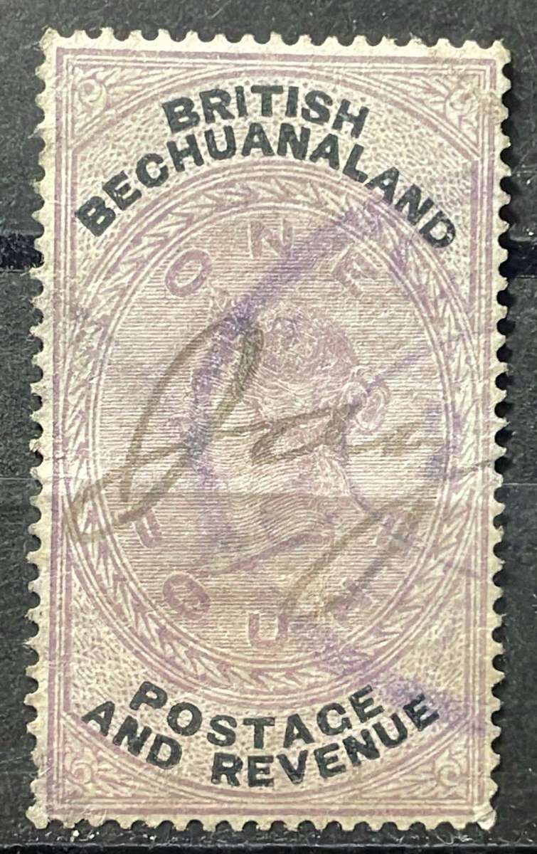 BRITISH BECHUANALAND 1887 - £1 USED REVENUE - VALUE R790 / £35