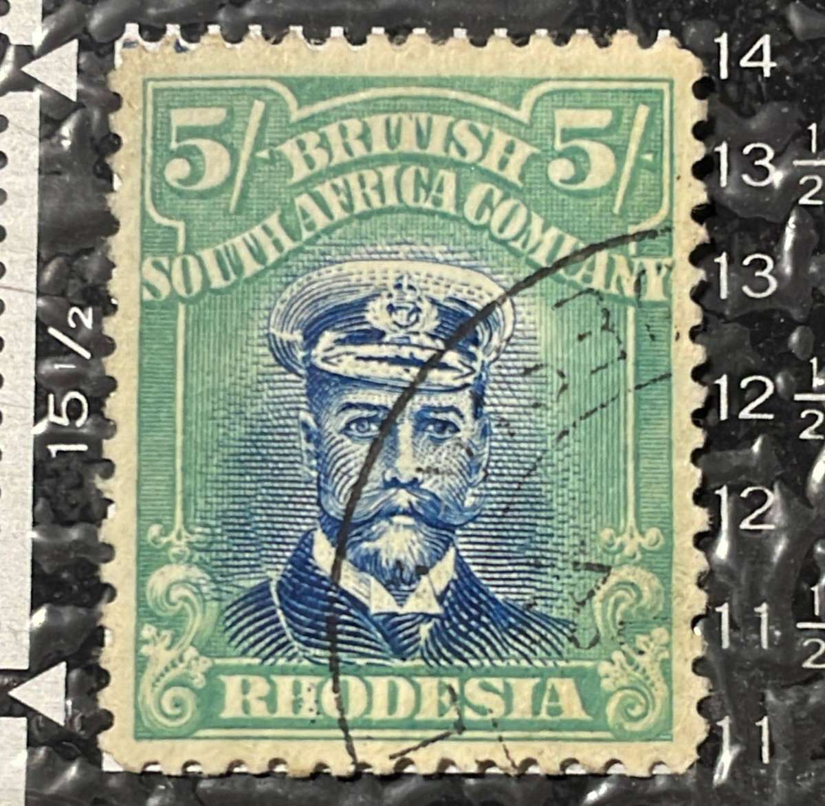 RHODESIA 1913 - 5/ - SACC 238 - DIE 2 PERF 14 USED - CV R2000+