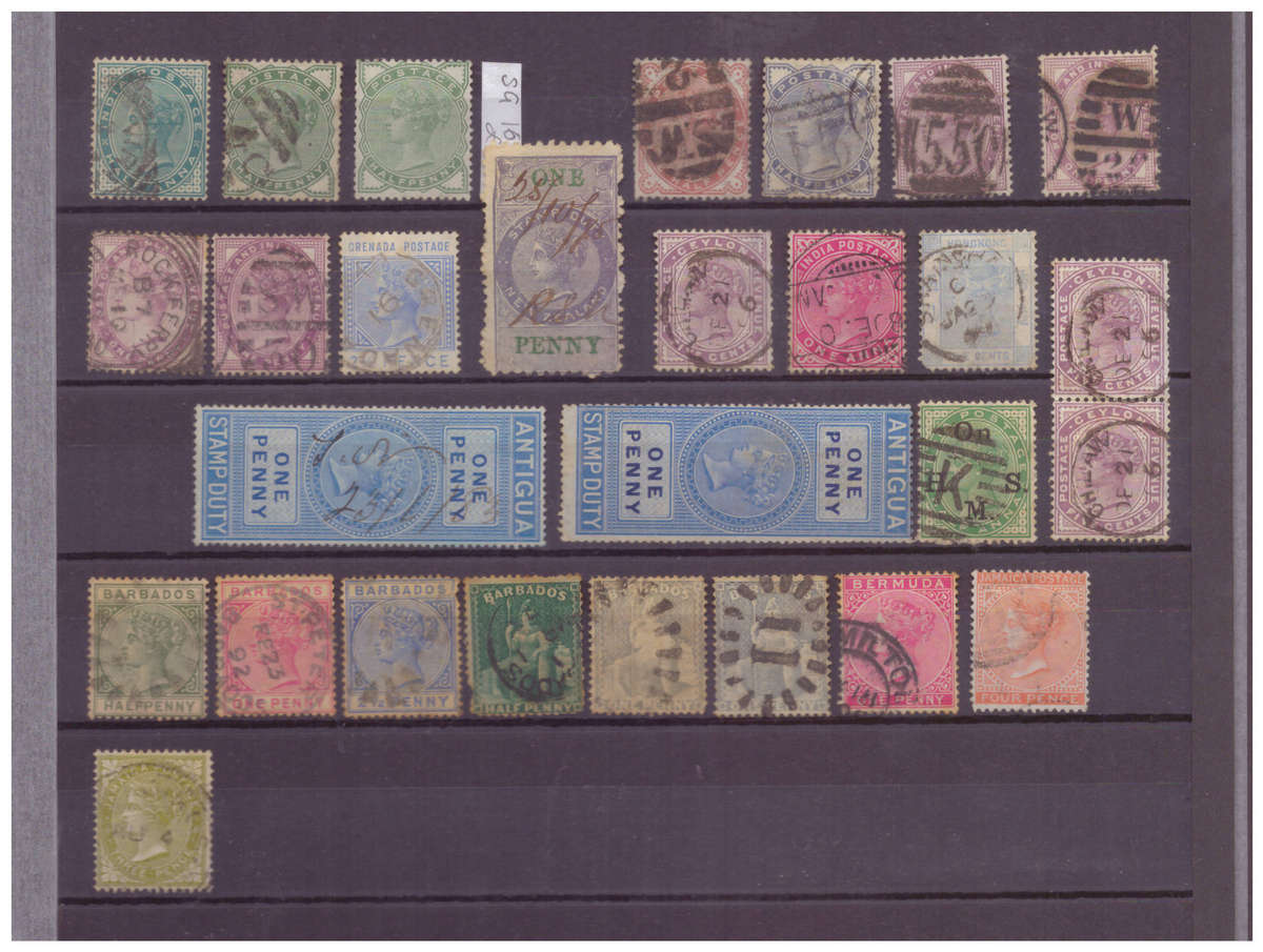 QV 1860-1900 BRITISH COLONY USED SINGLES