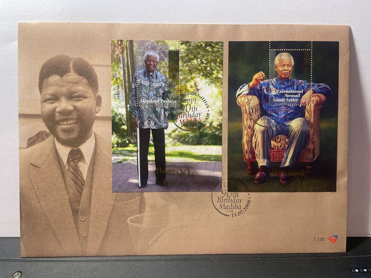 SA - 2008 MANDELA 90TH BIRTHDAY STAMP ISSUE FDC HARDCOVER BOOK