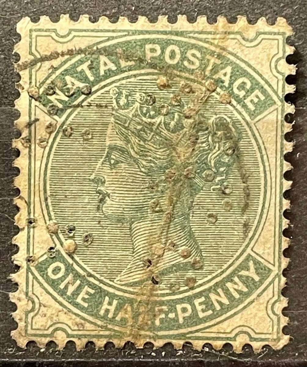 NATAL 1882-89 - ½d BLUE GREEN - SACC 94 USED - CV R300 [2]