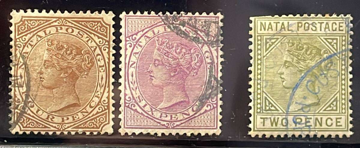 NATAL - QV SELECTION 1880'S - 1890'S - VFU - 15 STAMPS