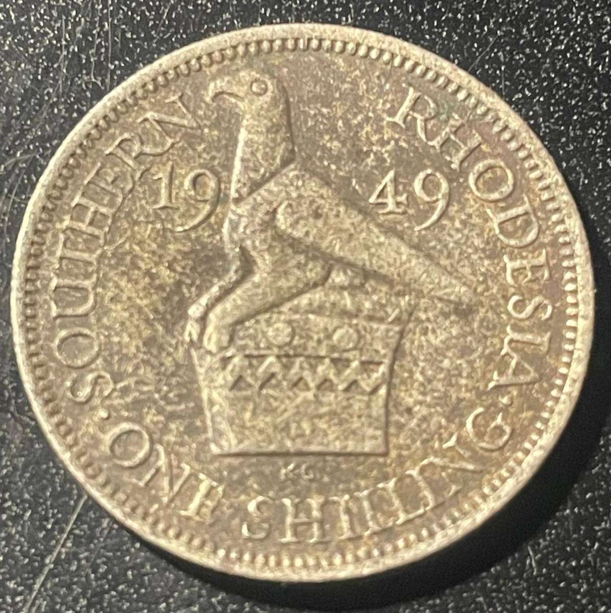 S RHODESIA 1949 1 SHILLING