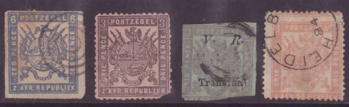 TRANSVAAL - EARLY SELECTION OF USED EXAMPLES WITH FAULTS