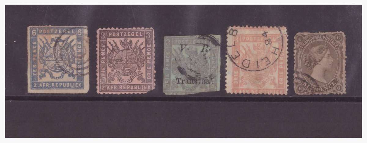 TRANSVAAL - EARLY SELECTION OF USED EXAMPLES WITH FAULTS