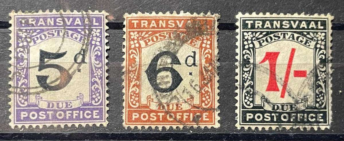 TRANSVAAL POSTAGE DUE STAMPS 1907 - FULL SET+ USED
