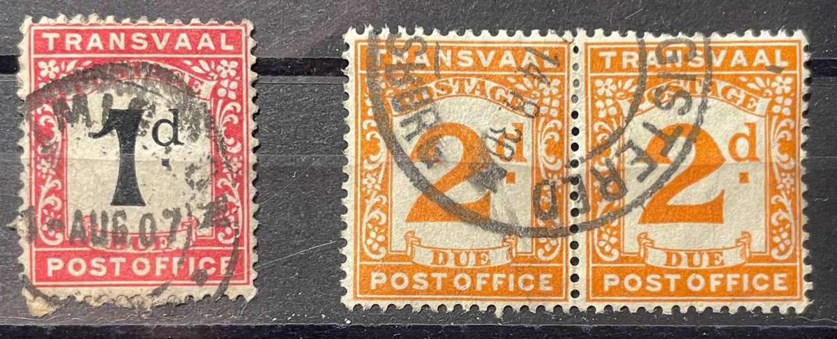 TRANSVAAL POSTAGE DUE STAMPS 1907 - FULL SET+ USED