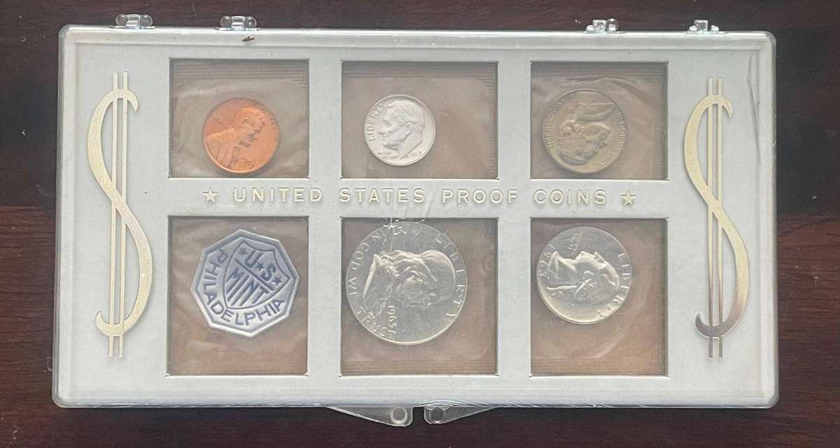 USA 1963 PROOF SILVER COIN SET IN US MINT BOX WITH SEALED COINS