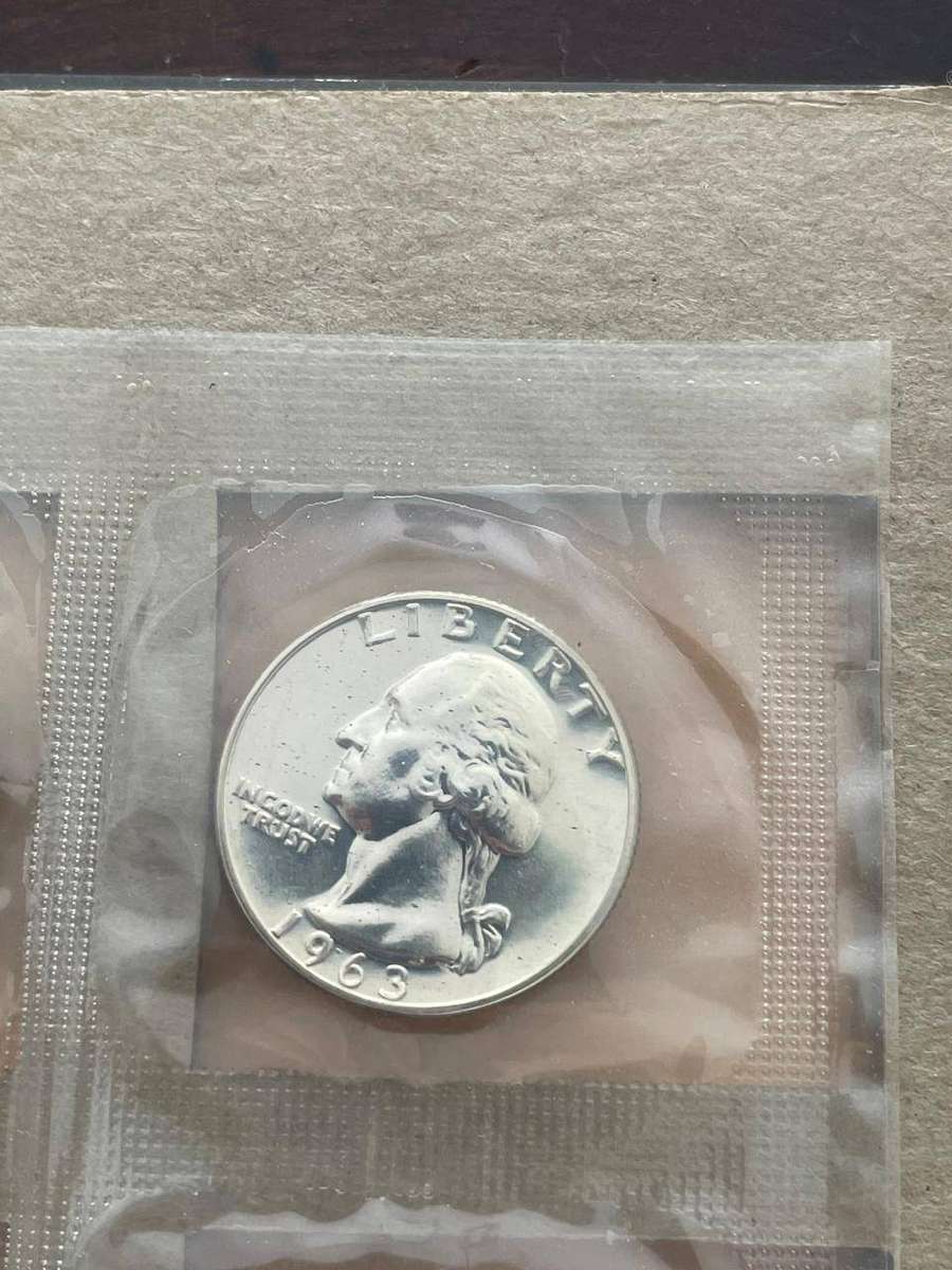 USA 1963 PROOF SILVER COIN SET IN US MINT BOX WITH SEALED COINS