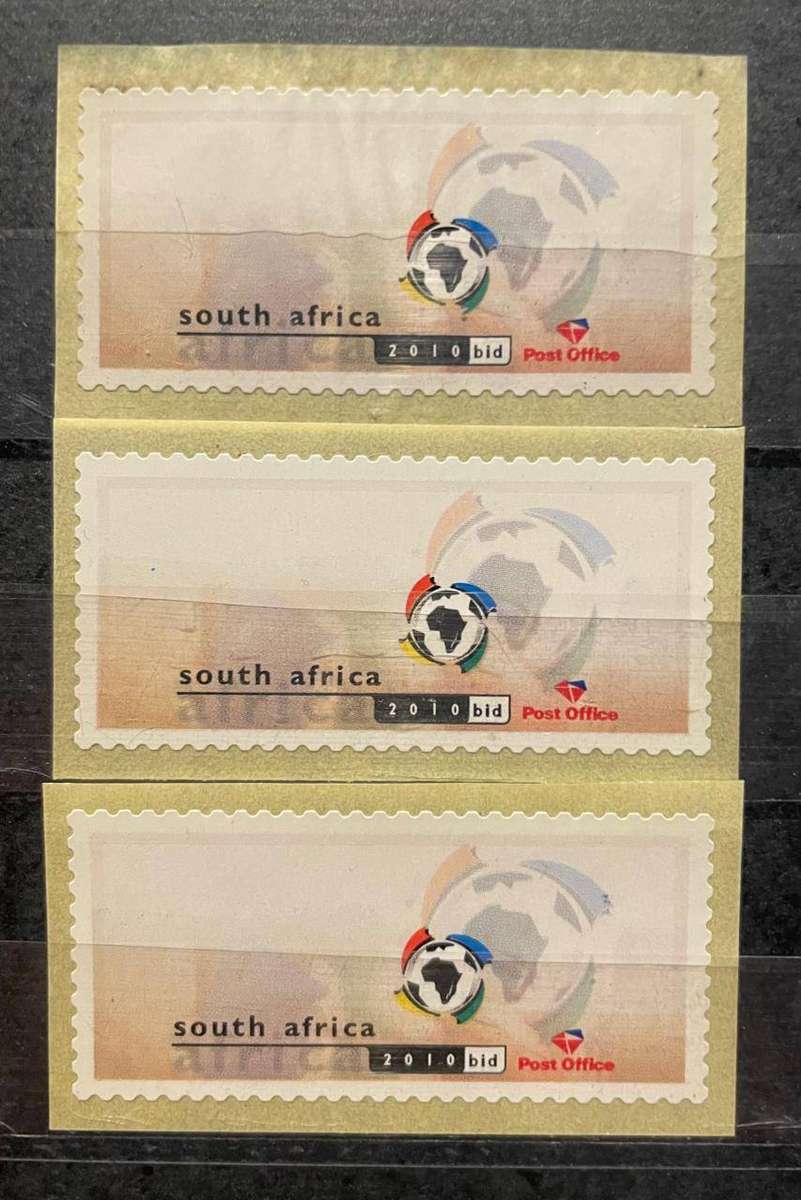 SA 2004 VIRTUAL STAMP FERROPRINT - 5 X FRANKED / NON FRANKED EXAMPLES