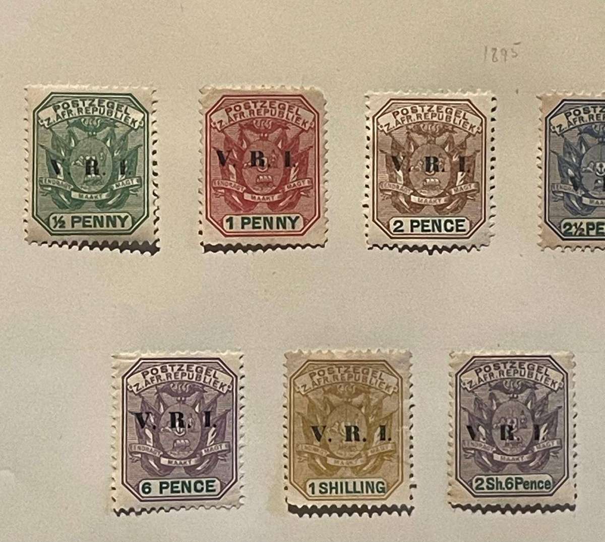 TRANSVAAL - 1900 OVERPRINT "V.R.I." IN BLACK - MM* TO 10 /