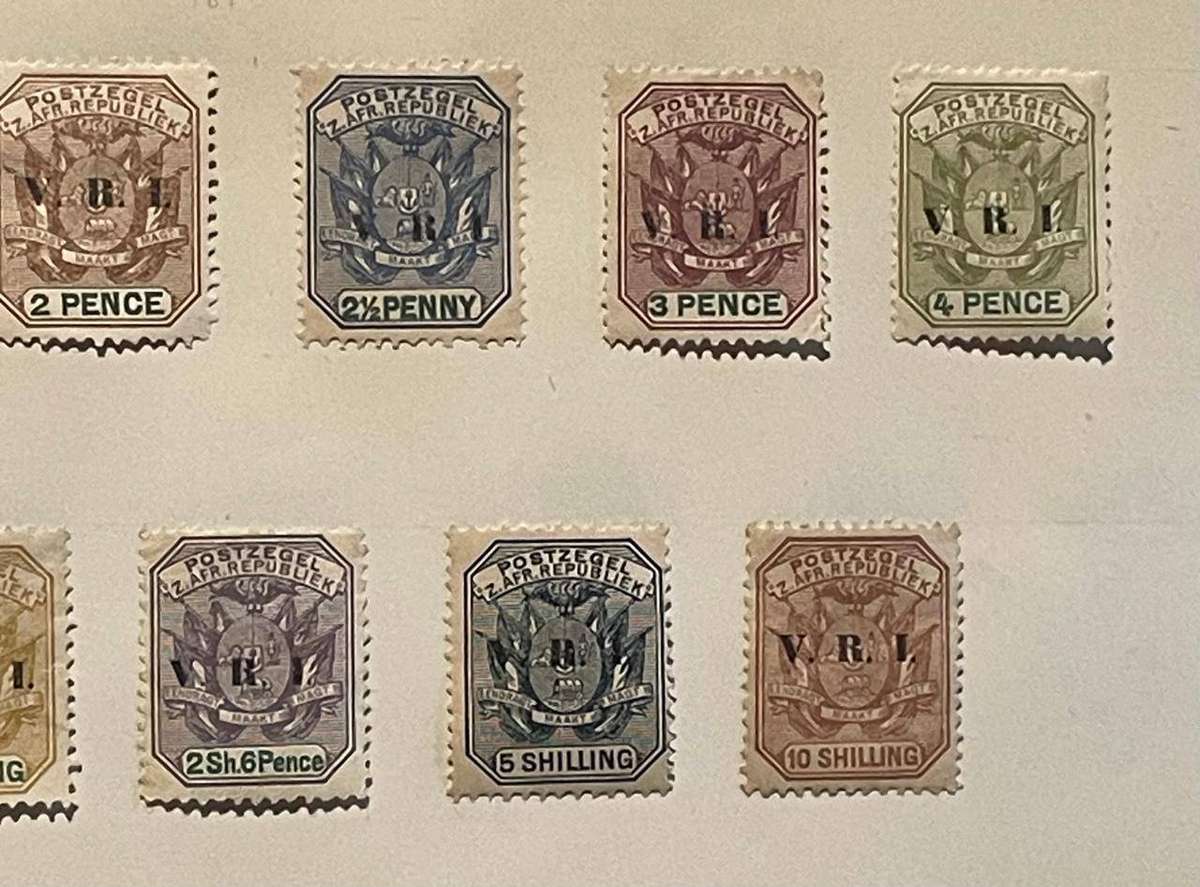 TRANSVAAL - 1900 OVERPRINT "V.R.I." IN BLACK - MM* TO 10 /