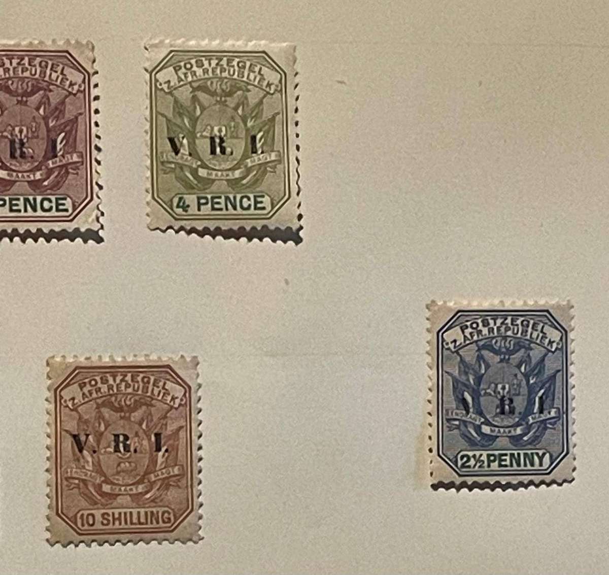 TRANSVAAL - 1900 OVERPRINT "V.R.I." IN BLACK - MM* TO 10 /