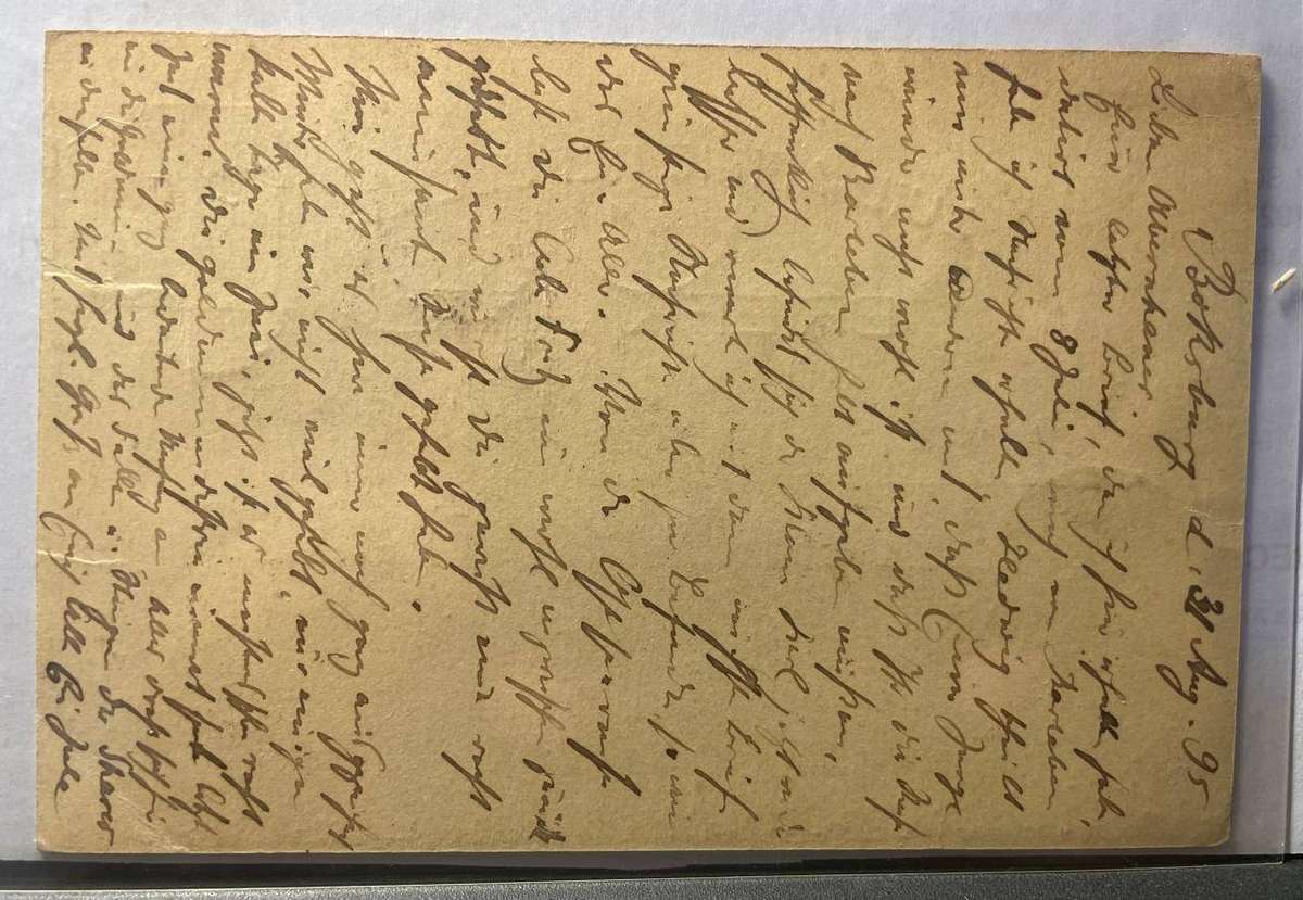 ZAR - 1895 DUPLEX HAND CANCELLER ON PC TO GERMANY [JHB 1/10/1895] 3/ZAR/1