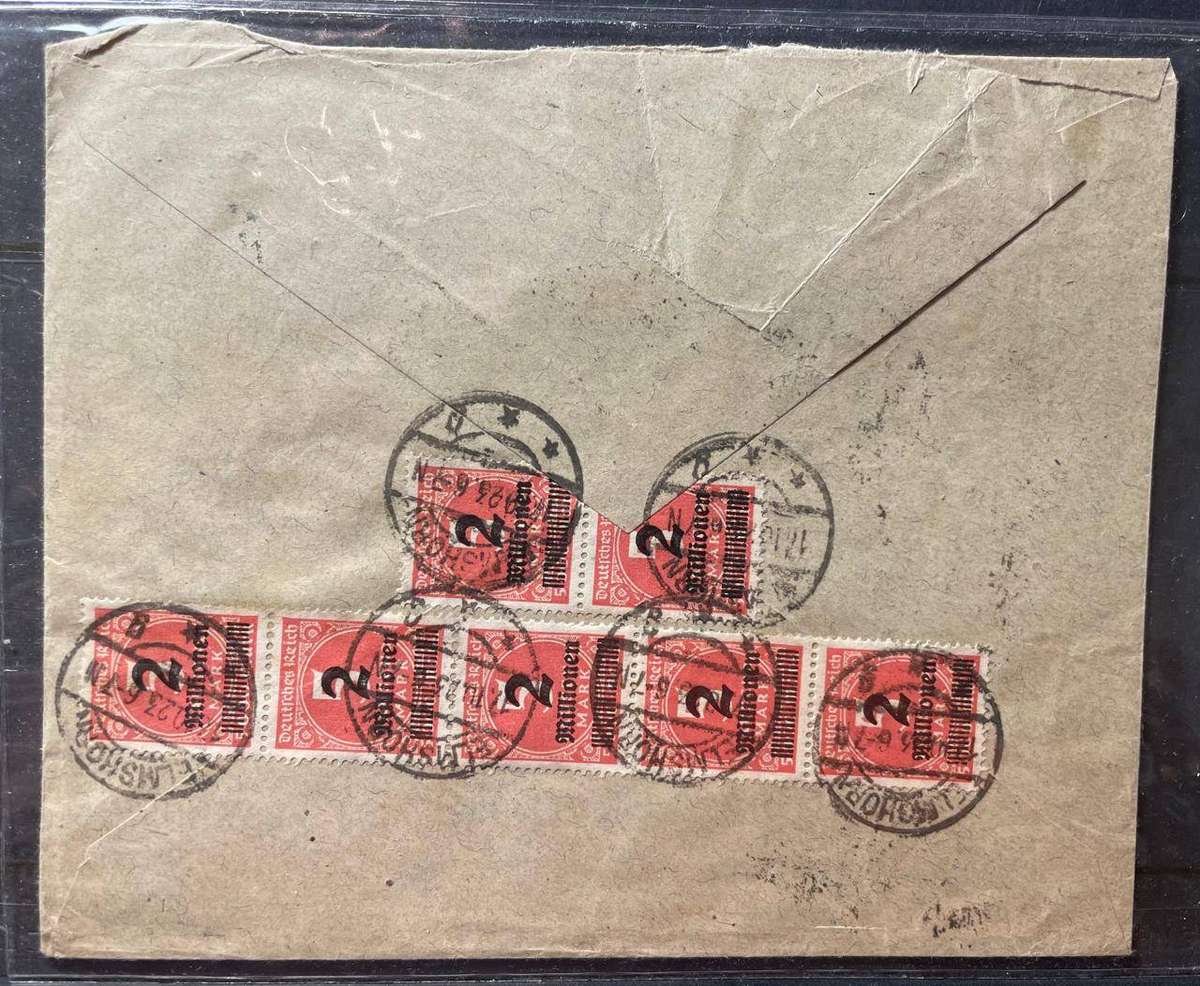 GERMANY 17-10-1923 FROM ELMSHORN TO OSBY, SWEDEN CV R750