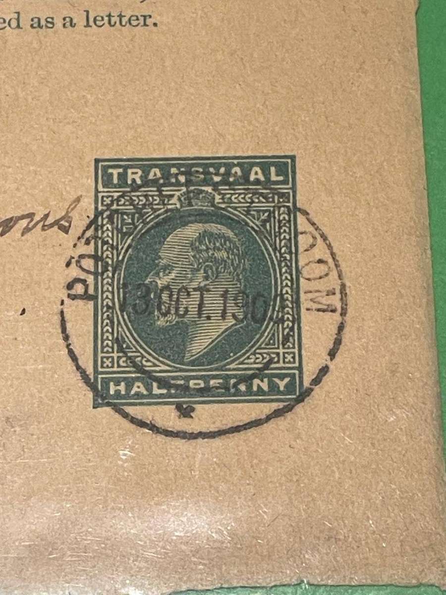 TRANSVAAL 1902 KEVII - NEWSPAPER WRAPPER - POTCHEFSTROOM TO AMSTERDAM HOLLAND