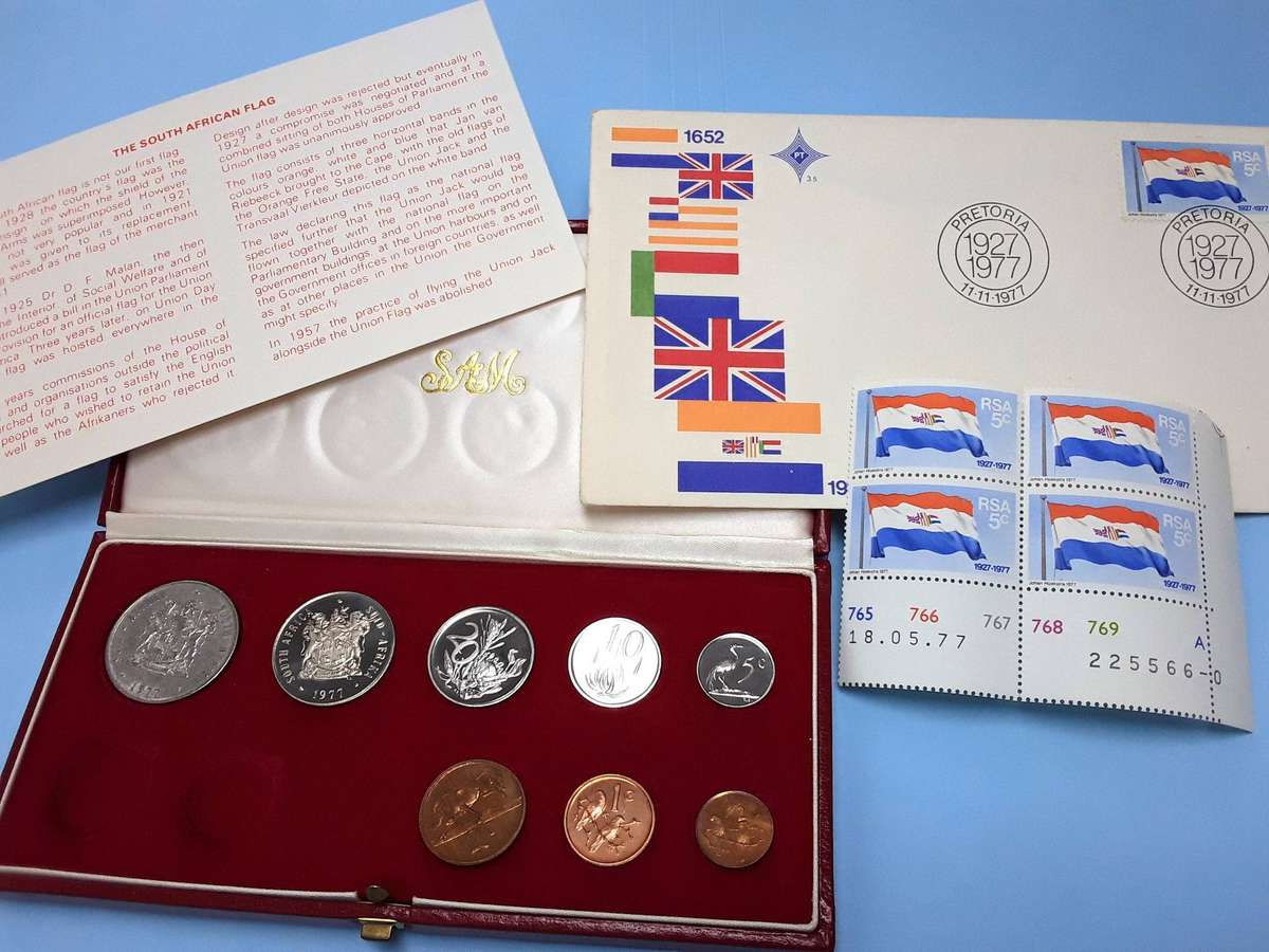 1977 PROOF SET in original SAM Box with Used Nickle R1 coin. NO SILVER. Mint Block and FDC