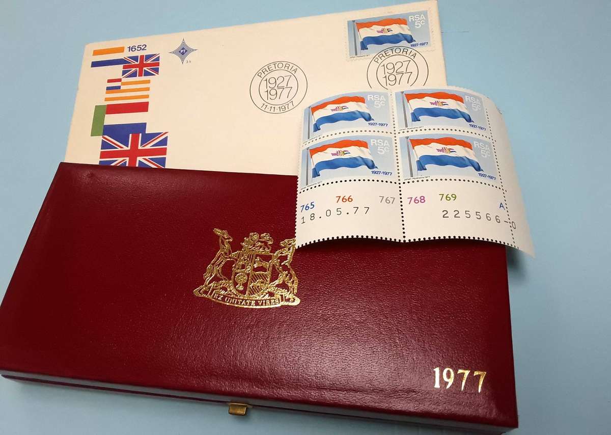 1977 PROOF SET in original SAM Box with Used Nickle R1 coin. NO SILVER. Mint Block and FDC