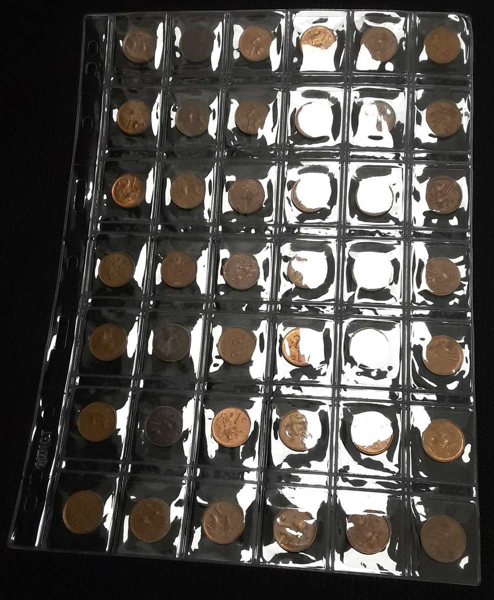 Antique RSA 1c coins in Coin Plastic Jacket. Excellent condition. Mixed years. Please see photos
