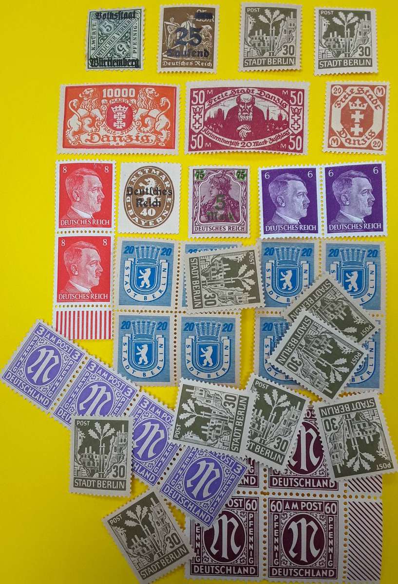 GERMANY MINT STAMPS- Wurttemberg, Danzig, Berlin, etc. Please See photos. Money back guarantee