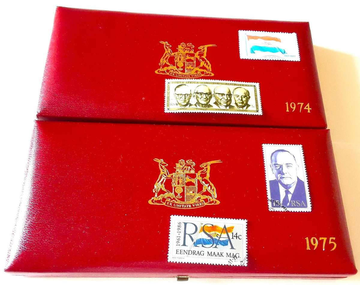 1974 & 1975 Incomplete PROOF SETS in Orig SAM Box with STAMPS. See Photos. Both one Bid