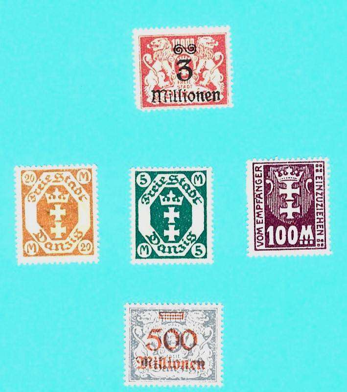 DANZIG STAMPS. MINT CONDITION