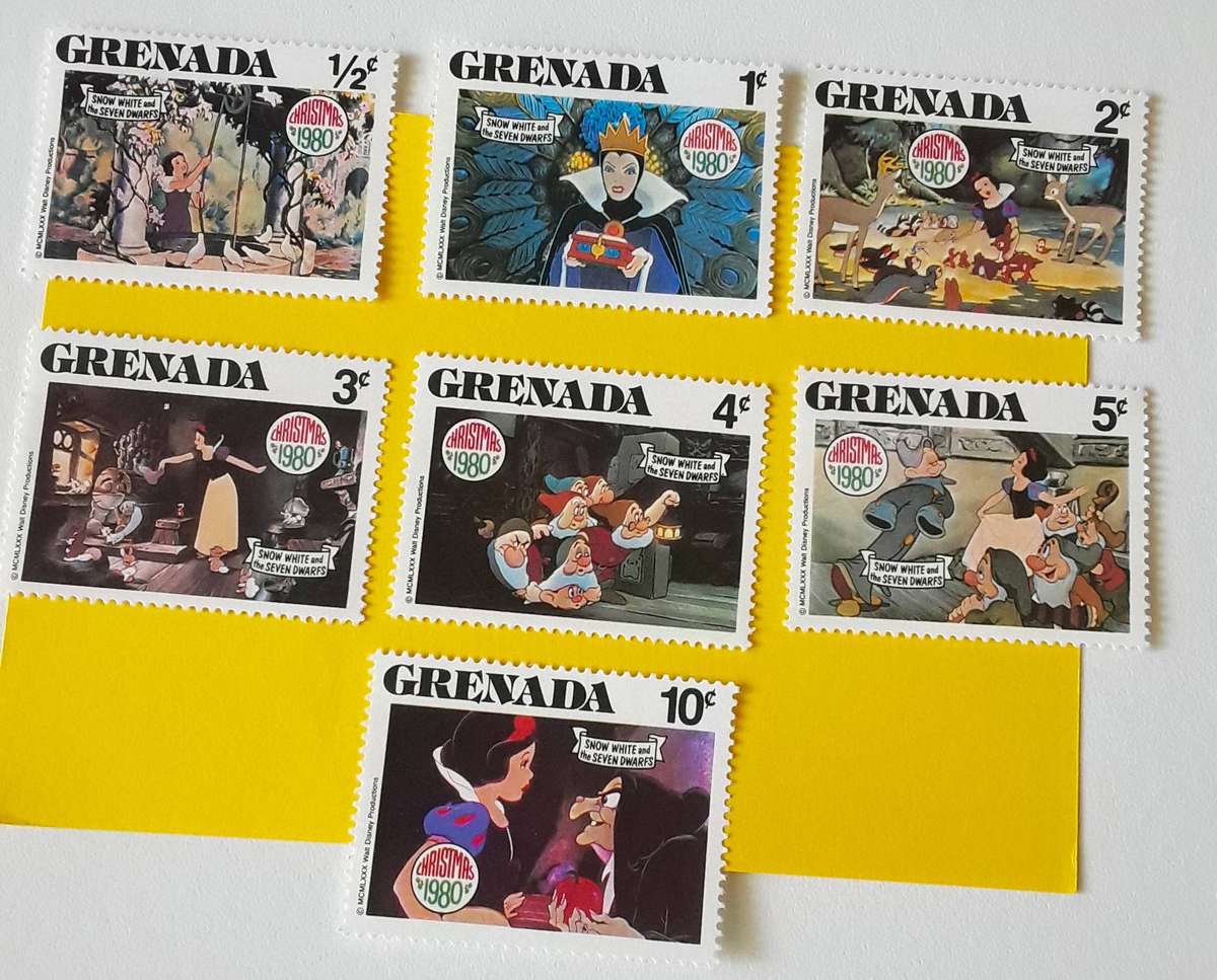 DISNEY STAMPS- SNOW WHITE- Full set, mint