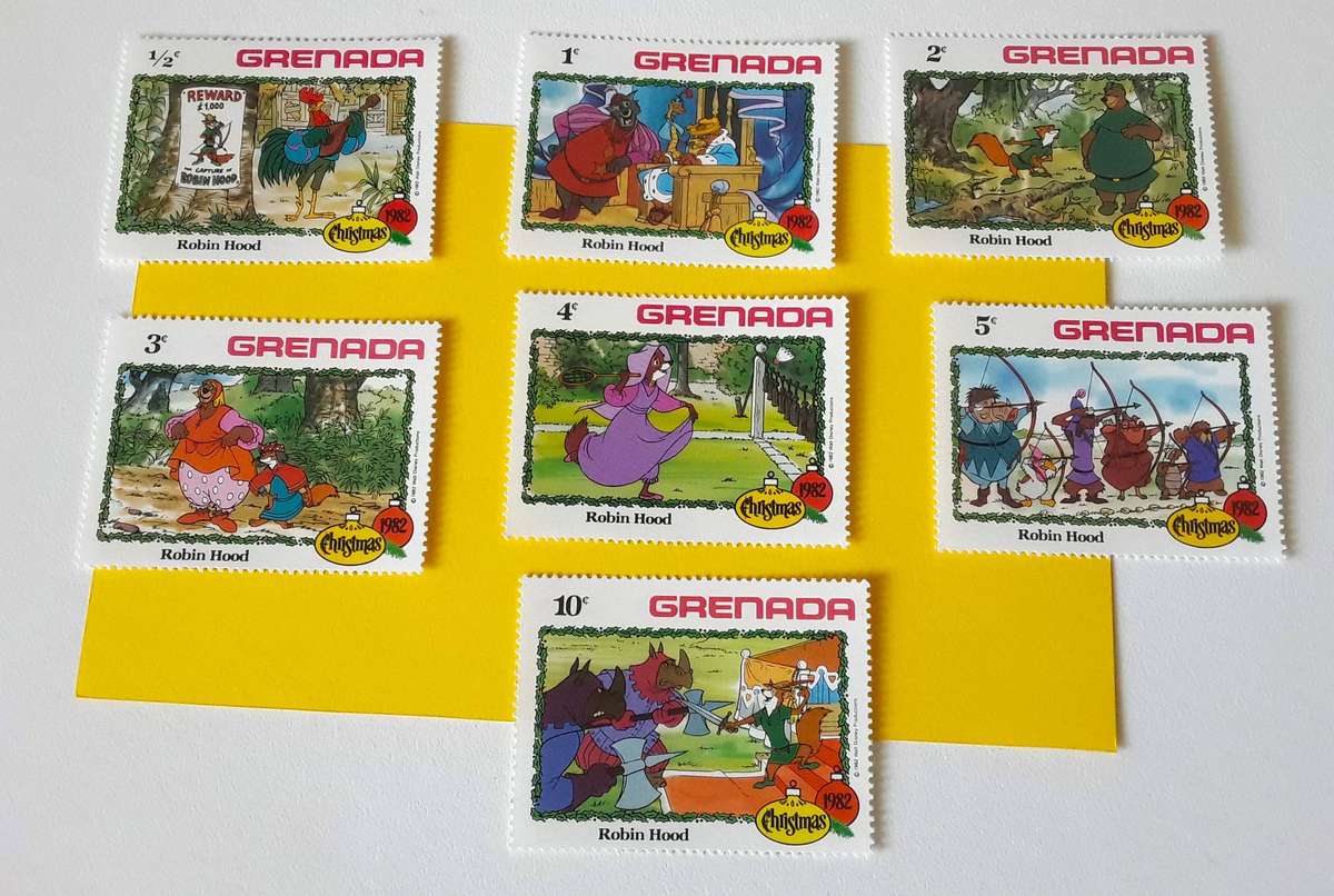DISNEY STAMPS- ROBIN HOOD- Full set, mint