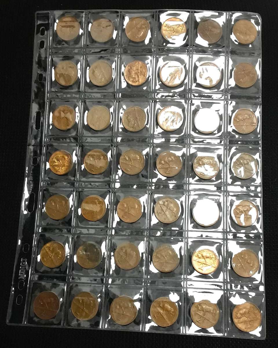 Antique RSA 2c coins in Coin Plastic Jacket. Excellent condition. Mixed years. Please see photos