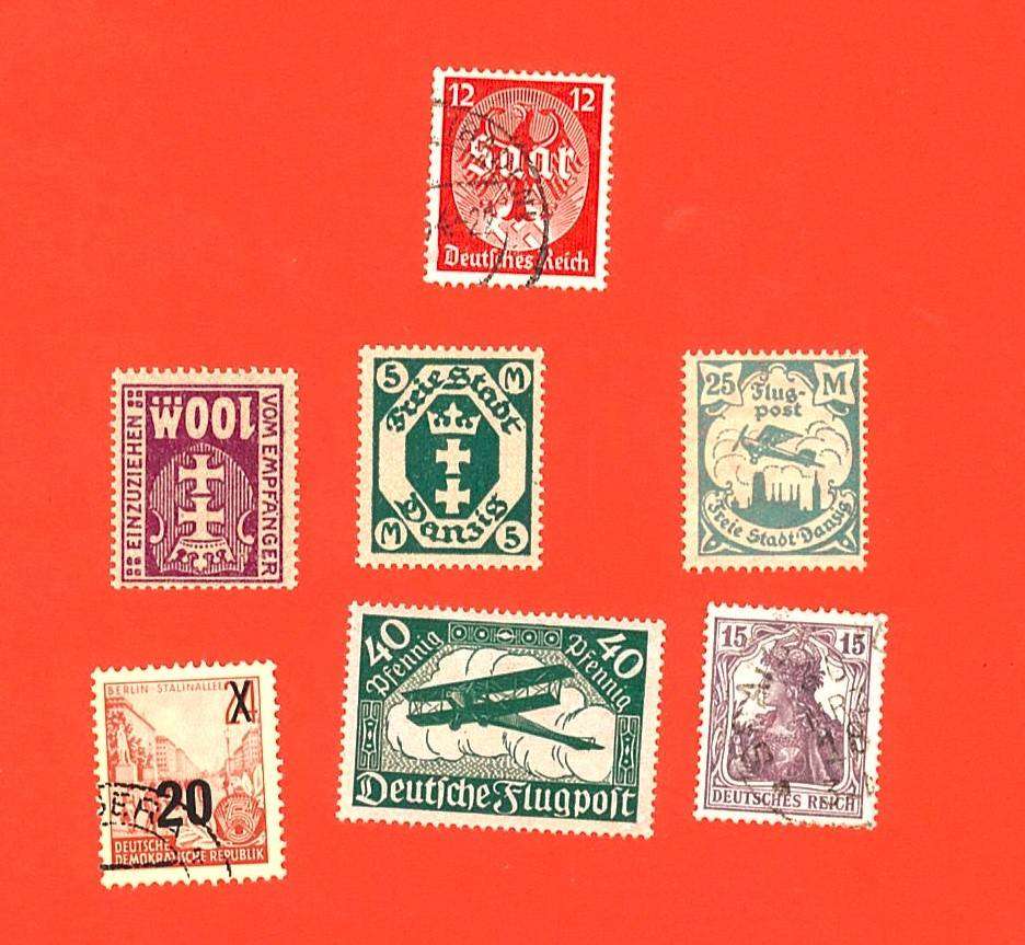GERMANY STAMPS- HIGH VALUE, SAAR, Danzig, etc