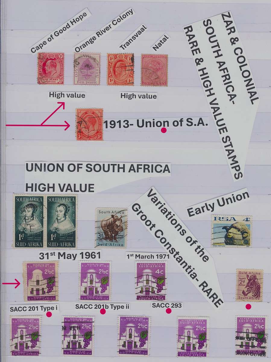 STAMP STOCK BOOK- with Very High Value Stamps. Lots in MINT cond. 10 side Book. Sleeves. Not hinge.