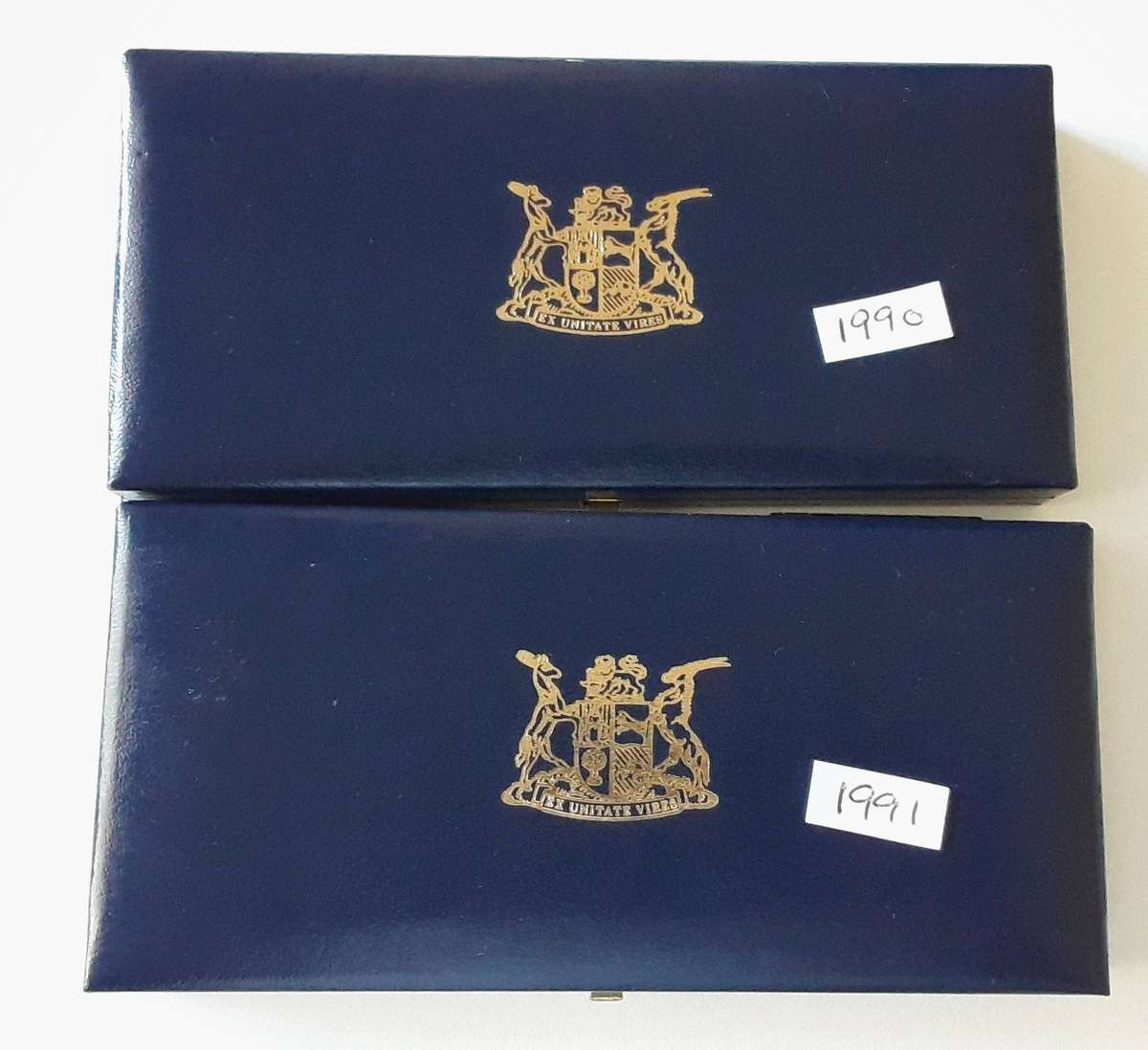 1990 & 1991 PROOF COIN SETS- Full sets in Original SAM Box. Both 1 Bid.