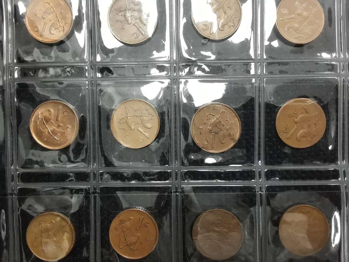 Antique RSA 1c coins in Coin Plastic Jacket. Excellent condition. Mixed years. Please see photos