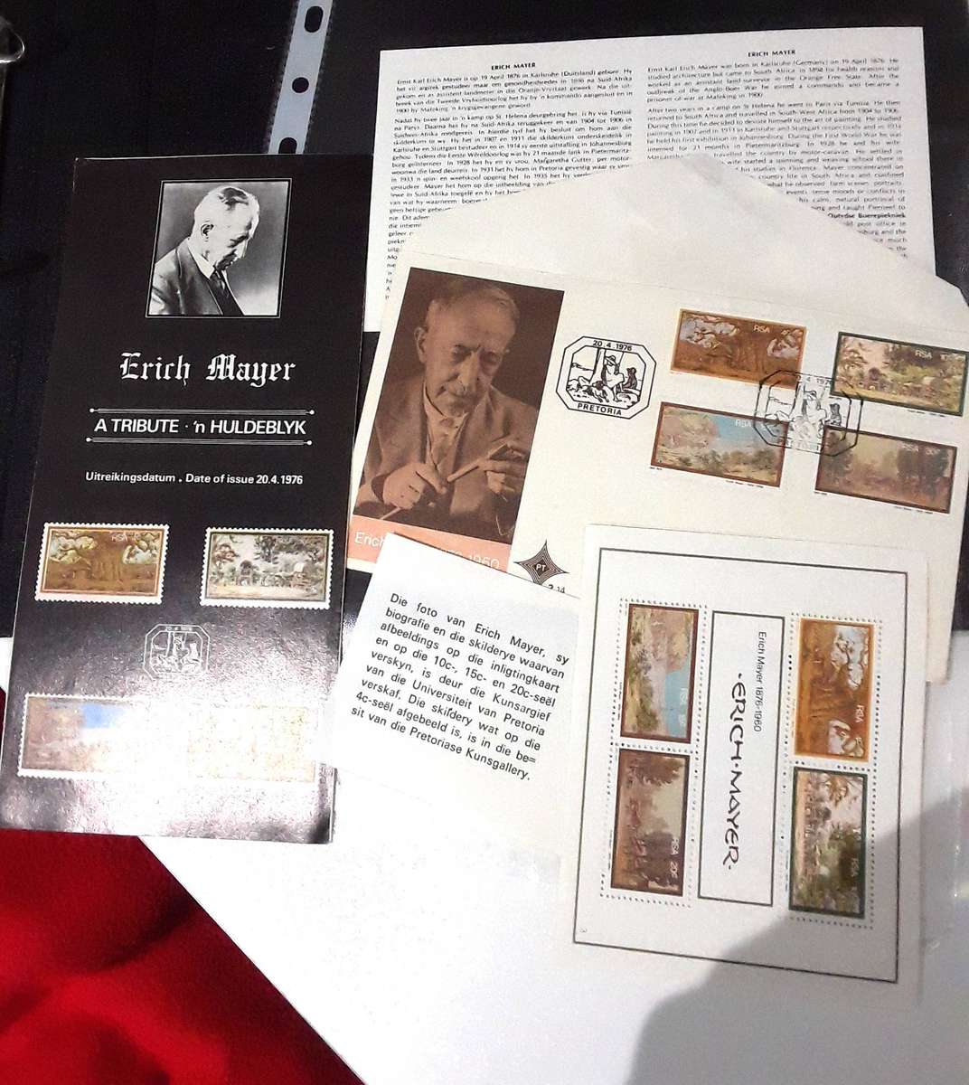 FDC's with mini sheets and stamps in ring file. Please see photos.