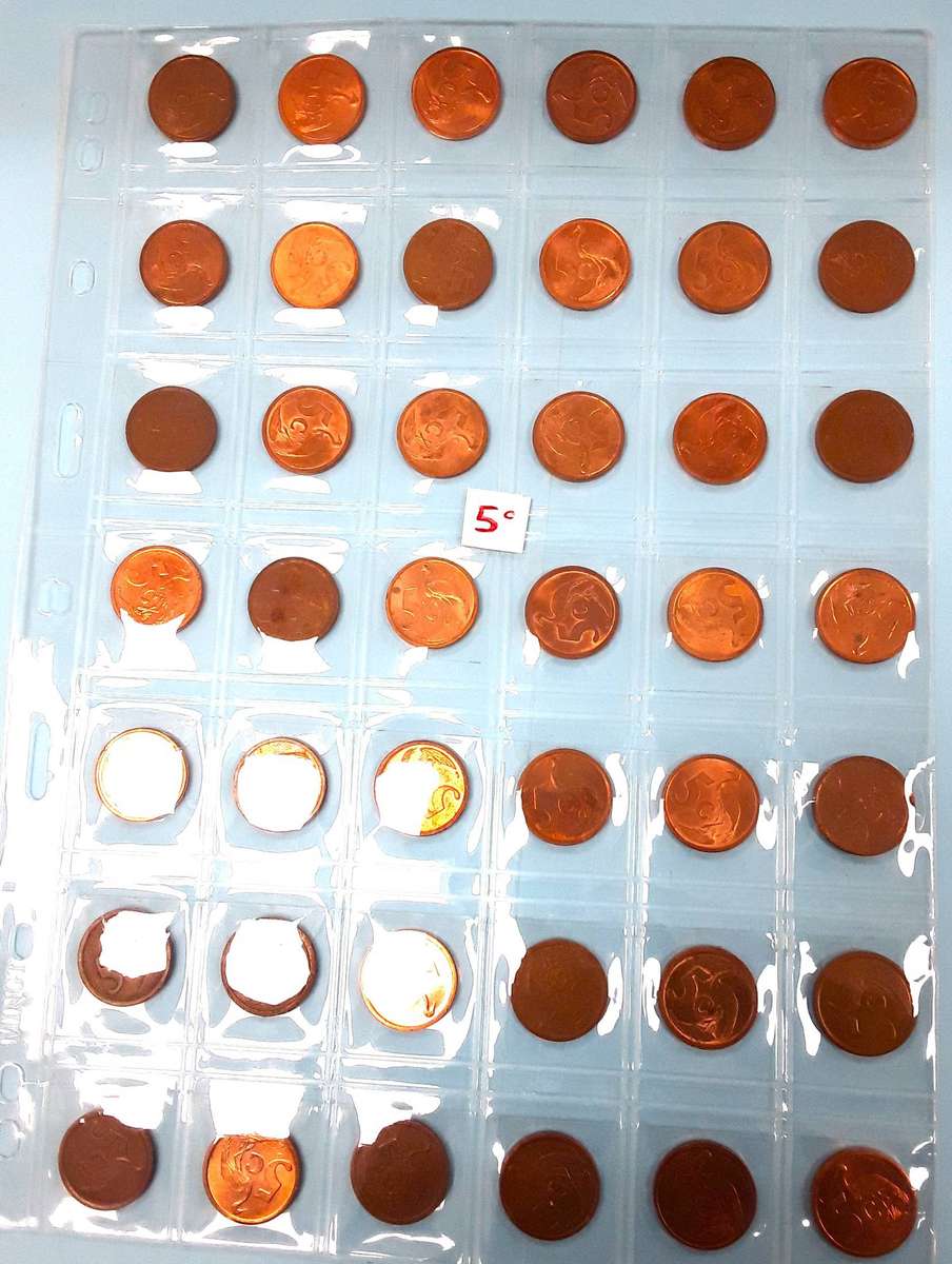 Antique RSA 5c coins in Coin Jacket. Excellent condition. Mixed years. Please see photos.